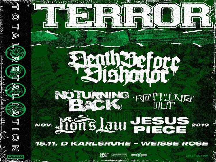 Photo zu 15.11.2019: TERROR, DEATH BEFORE DISHONOR, NO TURNING BACK, ROTTING OUT, LION'S LAW, JESUS PIECE - Karlsruhe - Weiße Rose