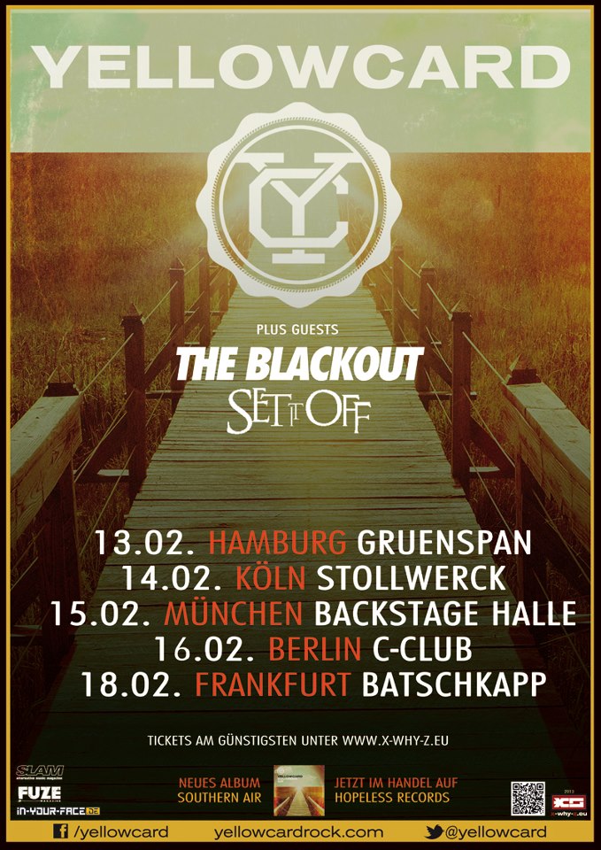 Photo zu 13.02.2013: Yellowcard, The Blackout, Set It Off - Hamburg - Grünspan